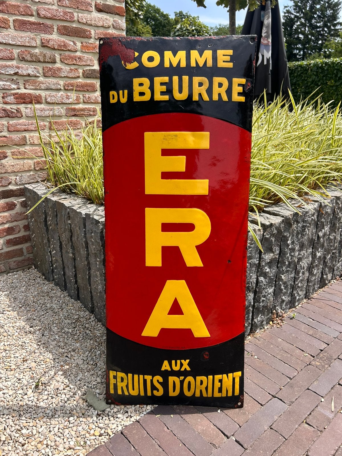 Era emaille bord 1920, Ophalen, Gebruikt, Reclamebord