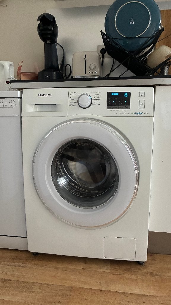 Lave-linge Samsung EcoBubble 7kg - Très bon état, Electroménager, Lave-linge, 1200 à 1600 tours, 6 à 8 kg, 85 à 90 cm, Programme lavage à la main