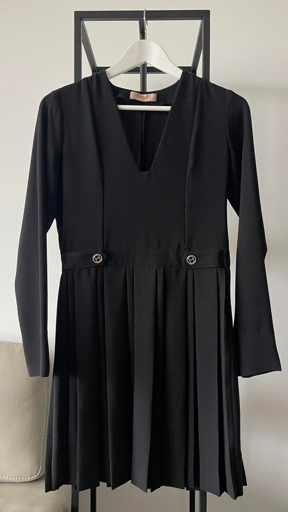 Twinset kleedje getailleerd, zwart, maat 36, Verzenden, Zwart, Zo goed als nieuw, Maat 36 (S)
