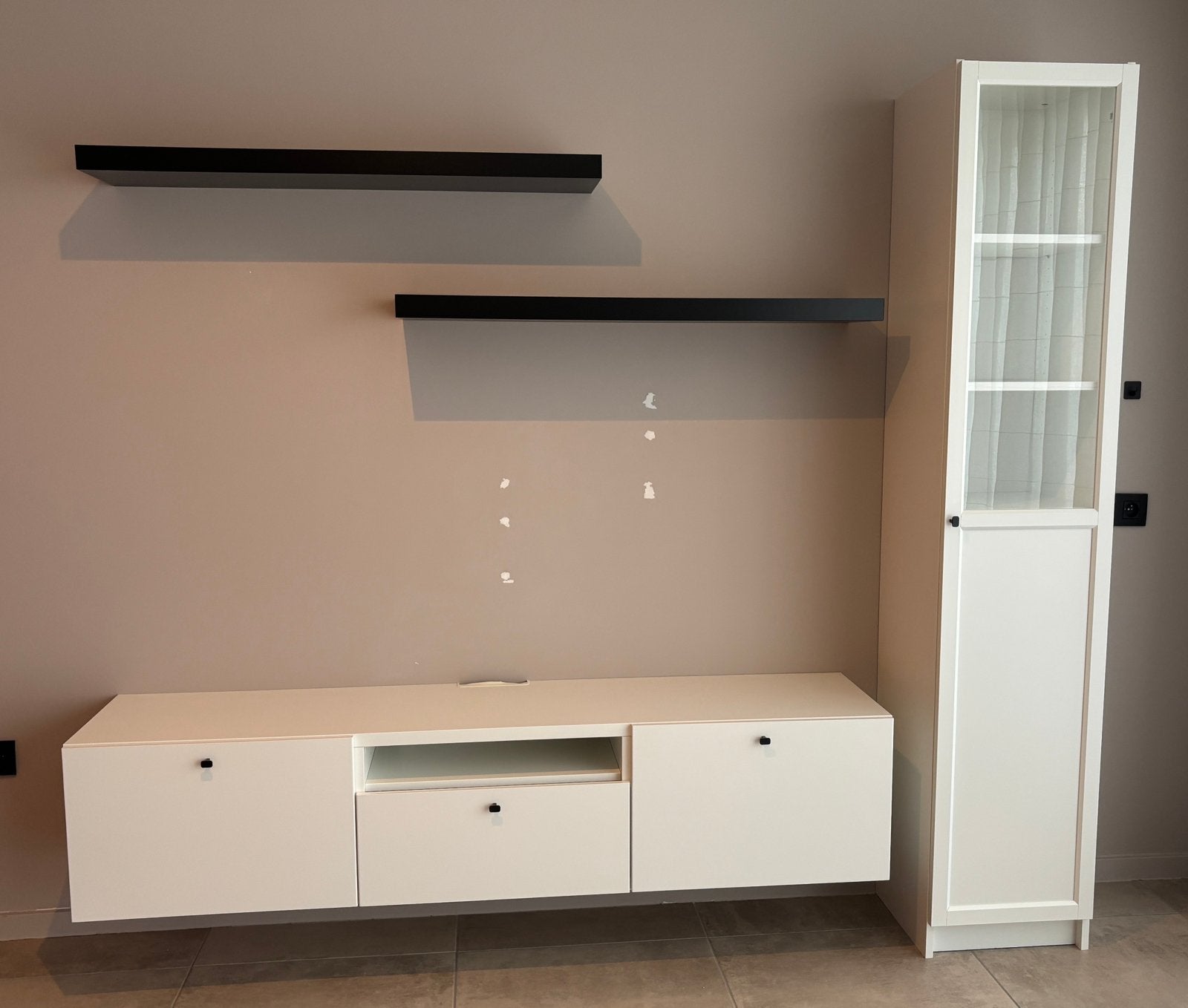 BILLY-vitrine/boekkast, Huis en Inrichting, Ophalen, Minder dan 50 cm, Met deur(en), 200 cm of meer