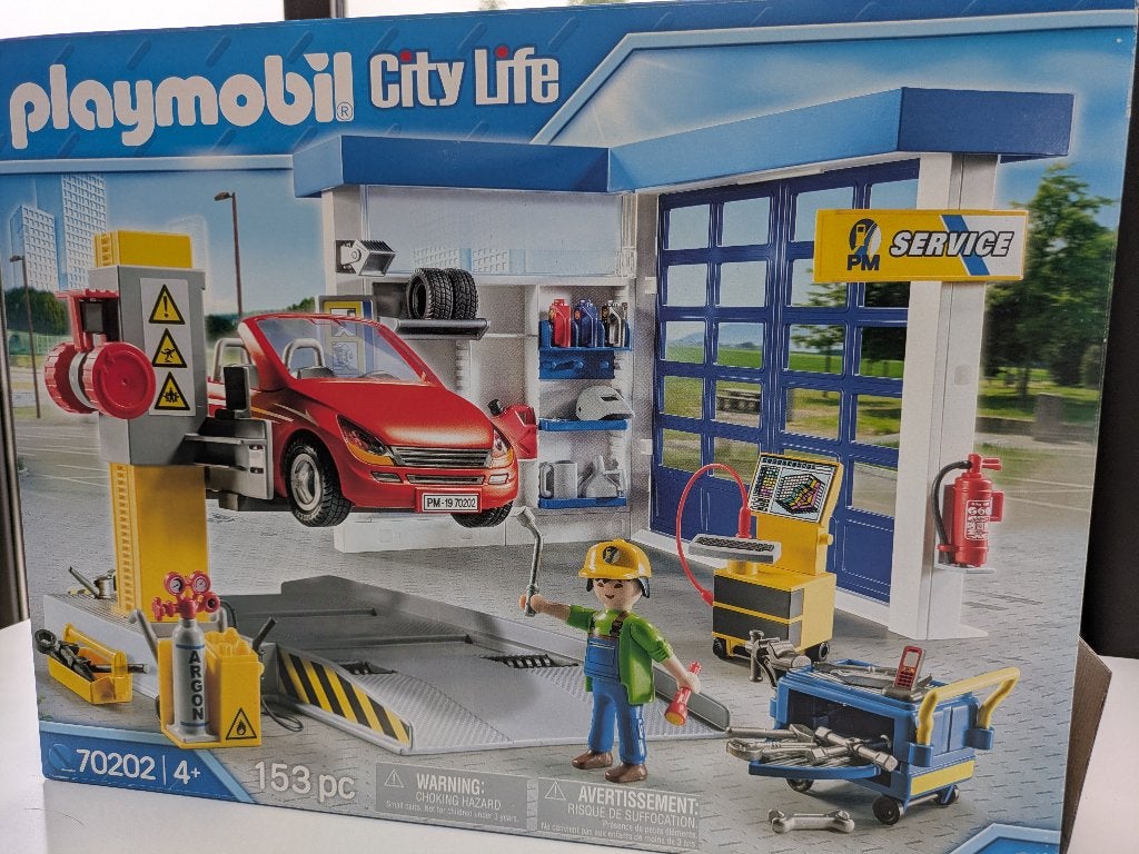 Playmobil garage set 70202, Ophalen, Gebruikt, Gebouw, Complete set