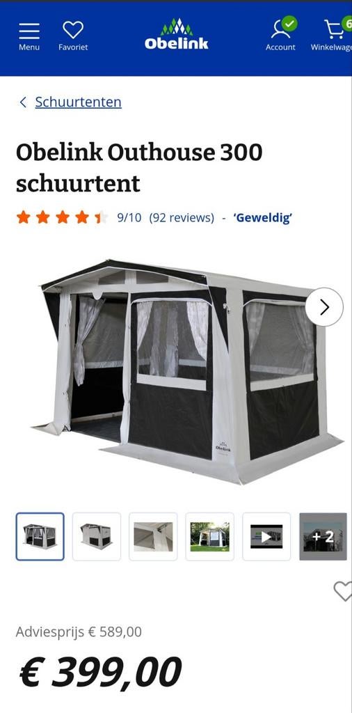 Camping schuurtent - keukentent, Caravans en Kamperen, Tenten, Ophalen