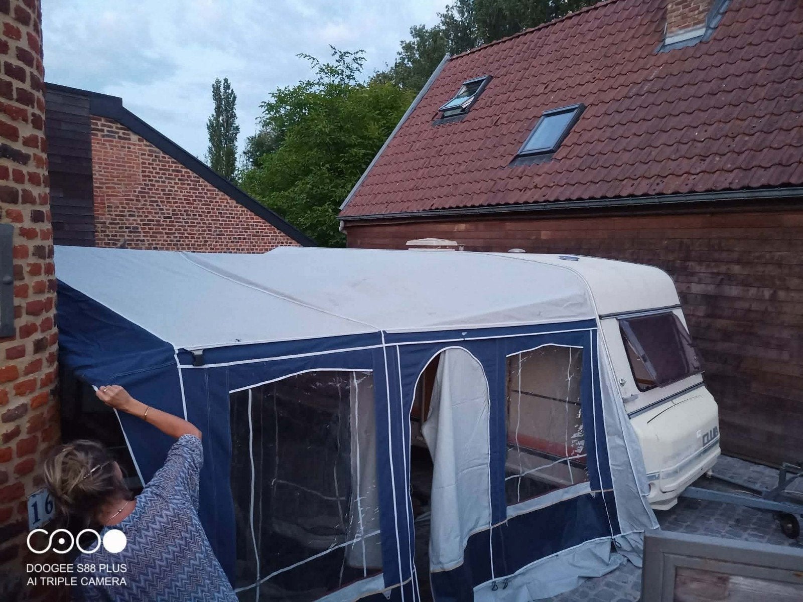 Auvent caravane 5m sur 4m avec 2 chambre, Caravanes & Camping, Tentes, Enlèvement