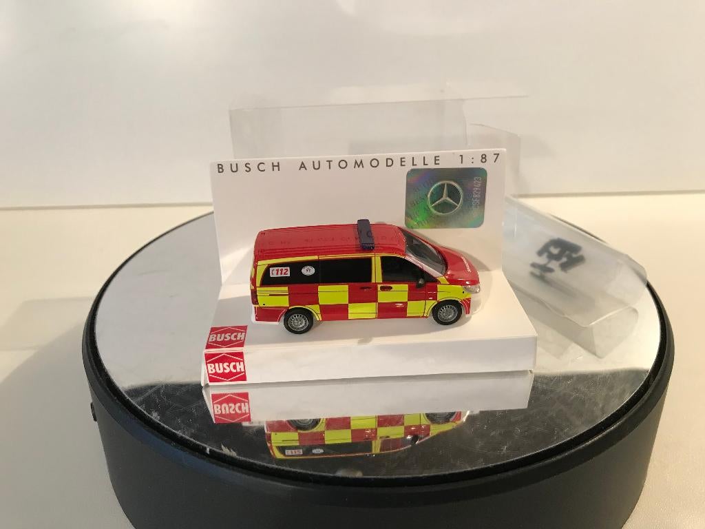 MERCEDES-BENZ VITO - BRANDWEER BRUSSEL - BUSCH - 1:87, Verzenden, Nieuw, Bus of Vrachtwagen, Overige merken