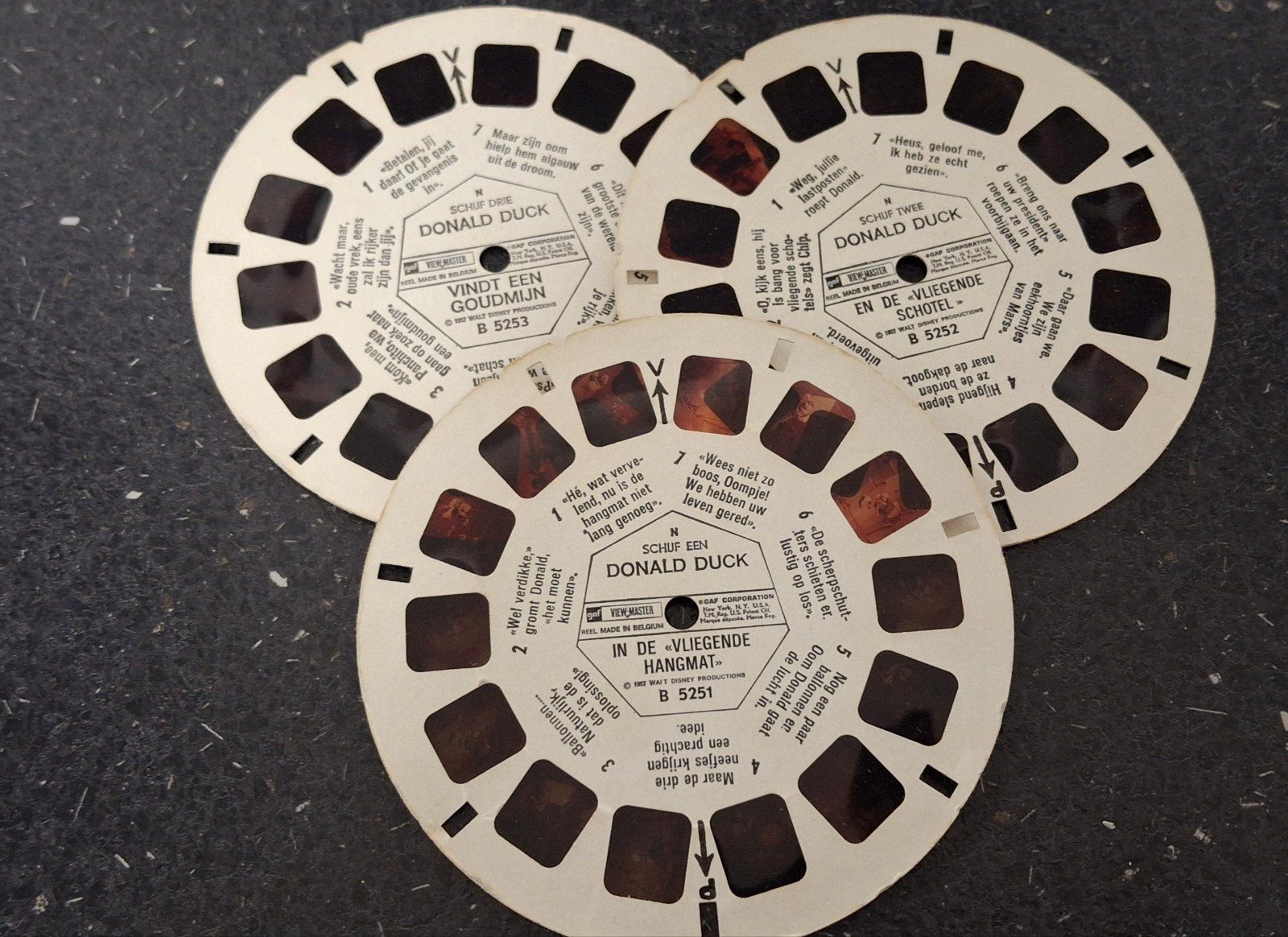 Lot schijfjes View-Master Viewmaster Disney Donald Duck, Ophalen of Verzenden, Zo goed als nieuw