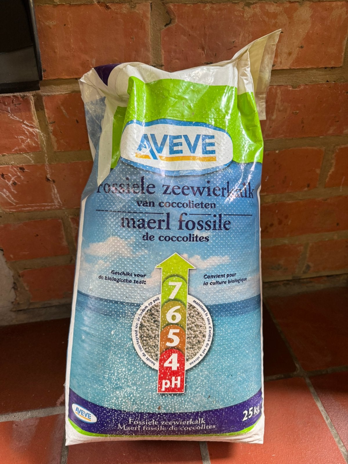Fossiele zeewierkalk 25 kg, Ophalen, Gebruikt