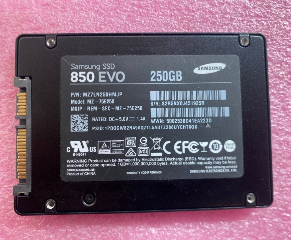 Samsung 850 EVO 250GB SSD – Uitstekende staat, Computers en Software, Harde schijven, Intern, Gebruikt, 250 GB, Ophalen of Verzenden