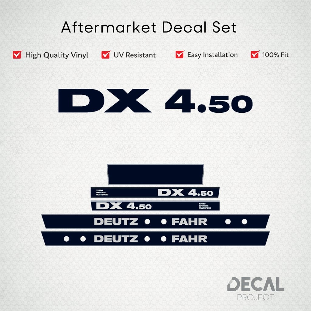 Autocollants de rechange Deutz DX 4.50 - 4.51, Envoi