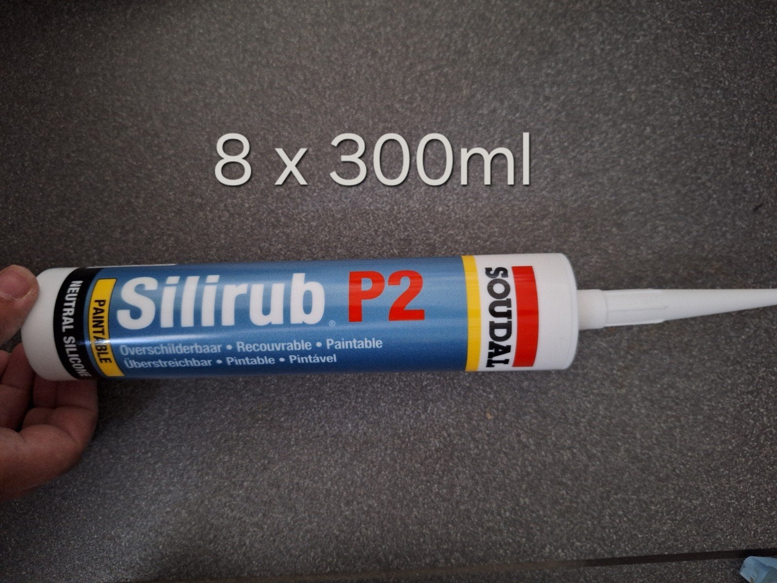 Soudal silicone Silirub p2 ral 9010, Ophalen, Nieuw, Wit