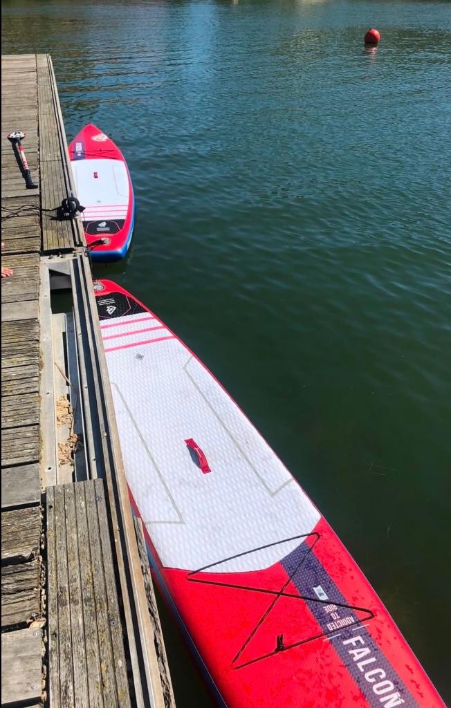 2 x Sup falcon air + paddel, Watersport en Boten, Suppen, Ophalen, Zo goed als nieuw, SUP-boards