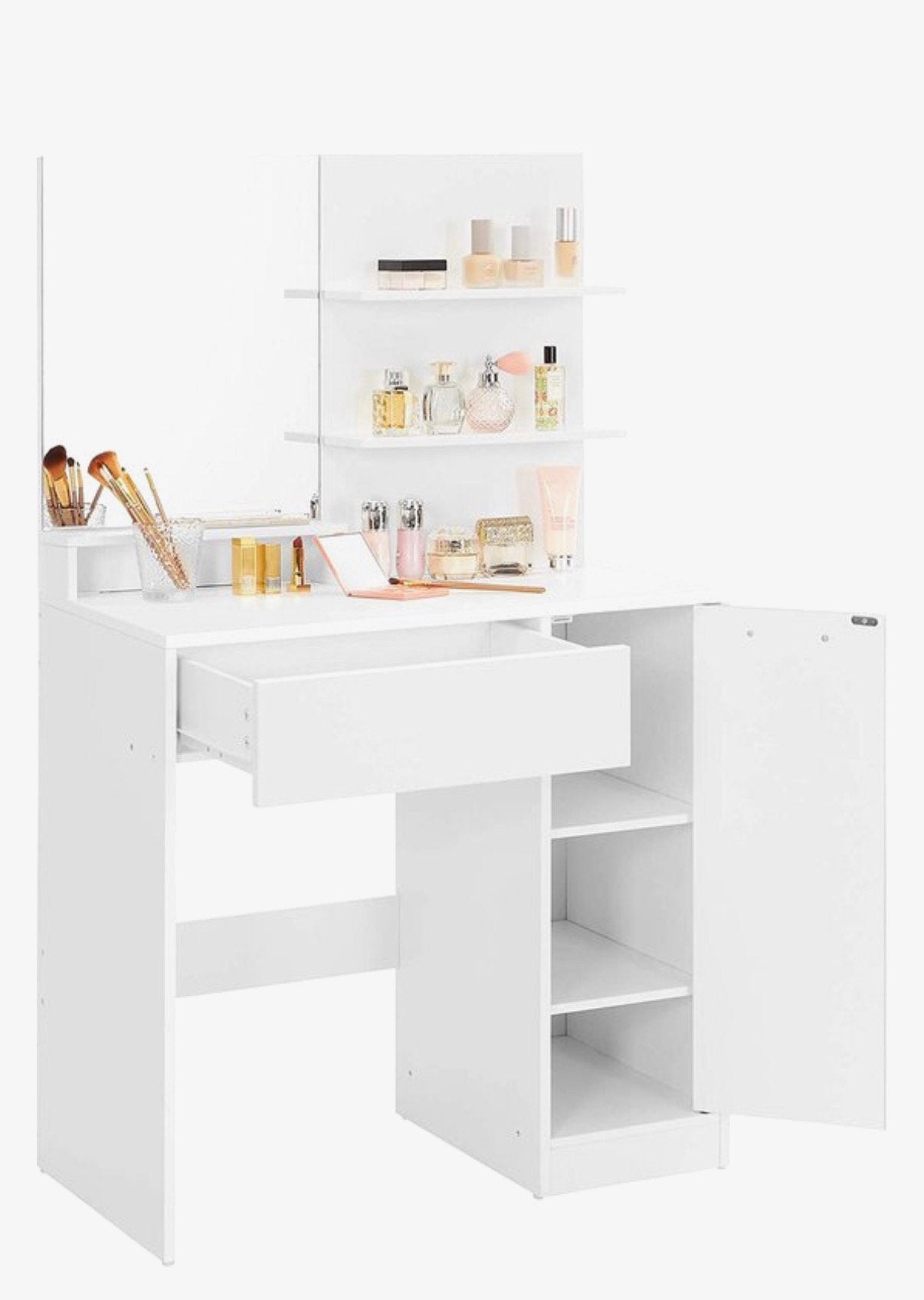 MIRA Home - kaptafel - met spiegel - make up tafel - wit -, Ophalen, Gebruikt