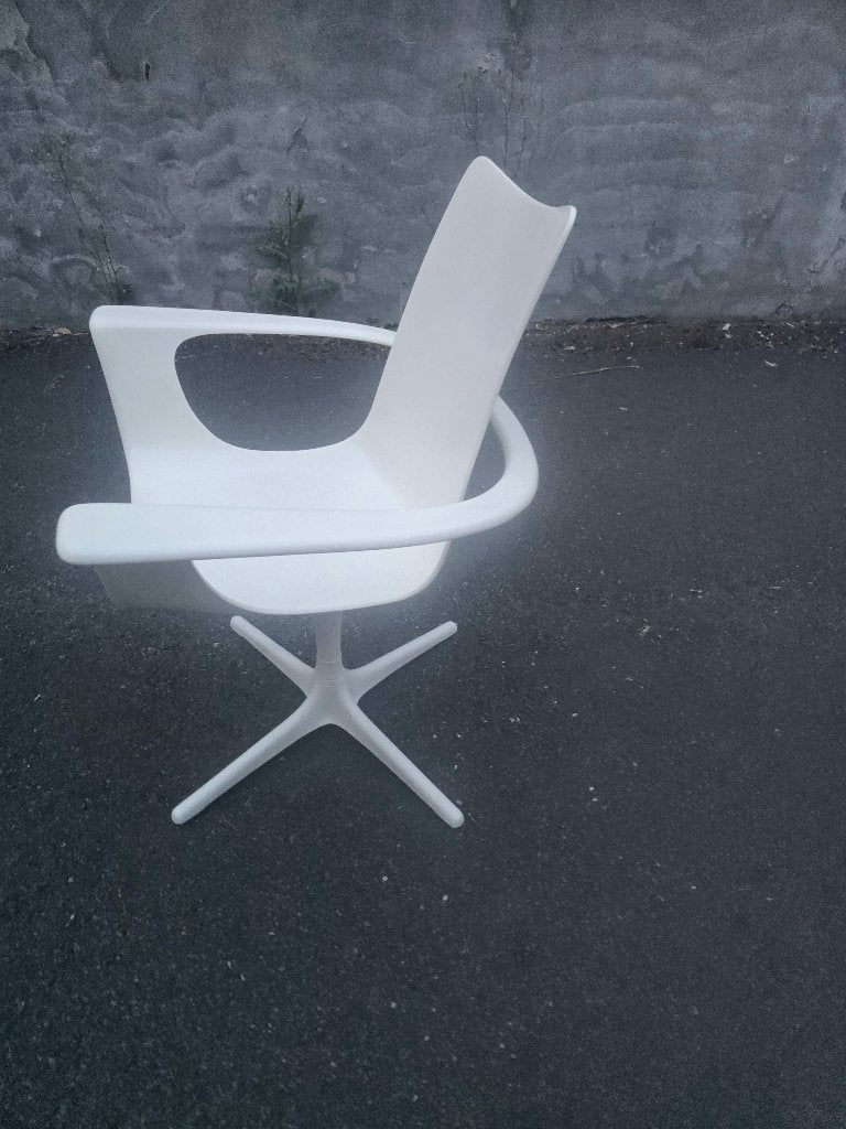 4 Luigi Colani vintage Italiaanse designstoel 1970, Huis en Inrichting, Stoelen, Kunststof, Wit, Ophalen of Verzenden, Zo goed als nieuw