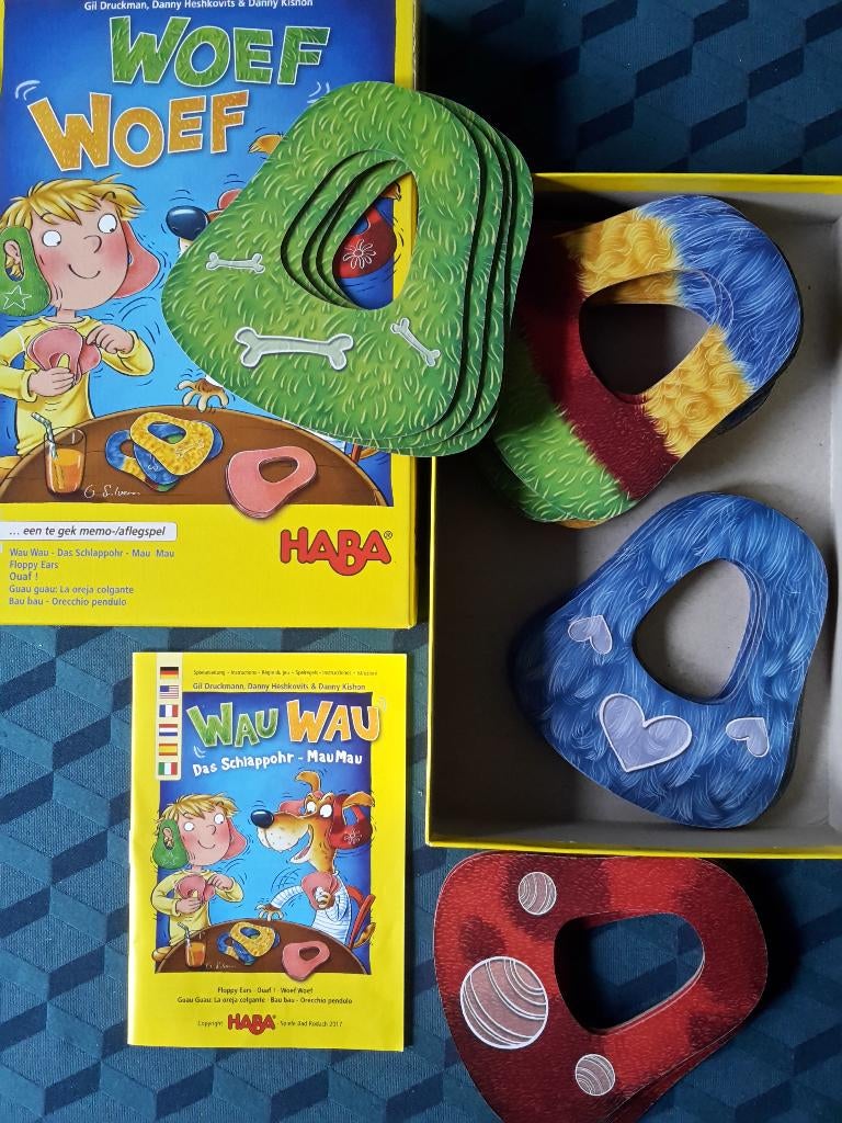 Haba kinderspel Woef Woef, 2-4 spelers, 5+, prima staat, Enlèvement ou Envoi, Comme neuf, Haba