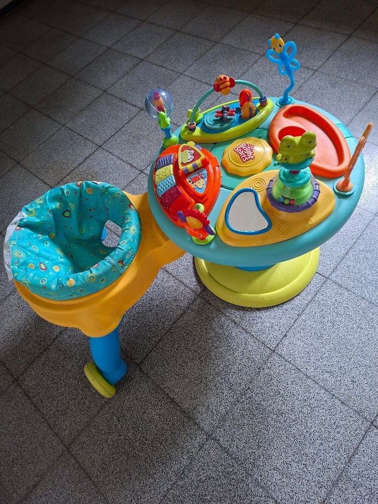 Babyzitje met speelgoedtafel, Ophalen, Gebruikt, Overige typen, Met wieltjes