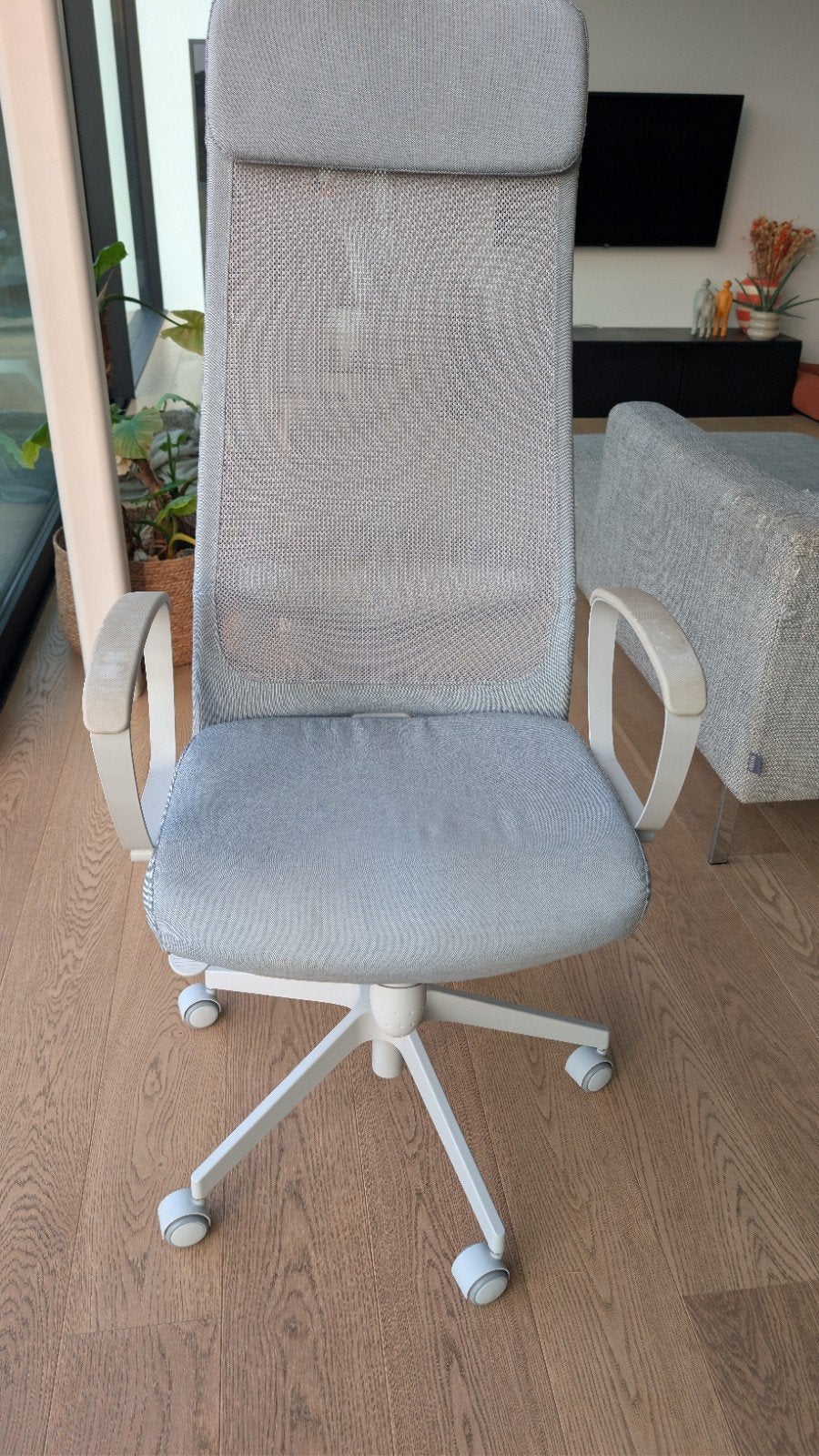 Bureaustoel Ikea Marcus, Huis en Inrichting, Ophalen, Gebruikt, Grijs, Bureaustoel