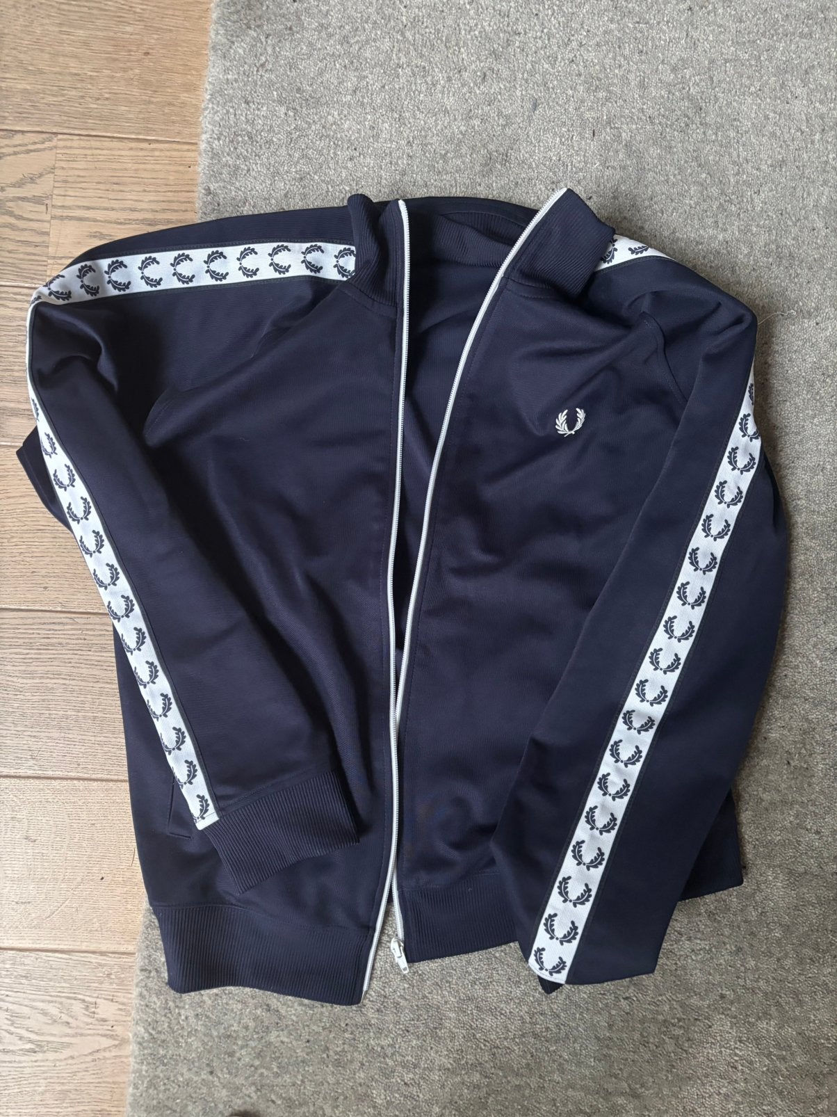 Fred Perry trainingsjas L - blauw, Ophalen of Verzenden, Blauw