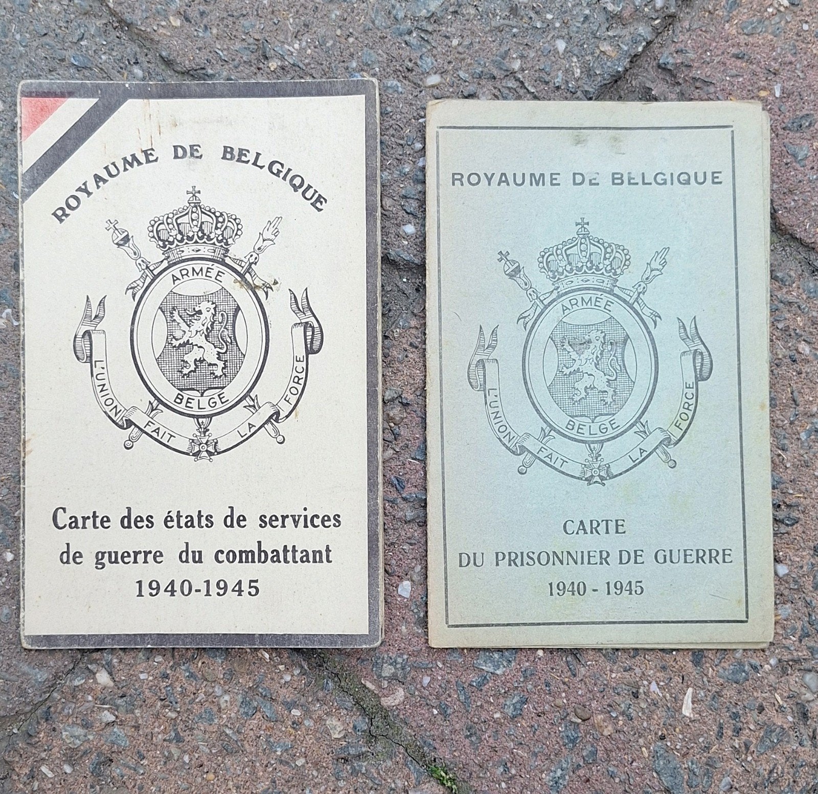 Cartes Combattant & Prisonnier ABBL, Enlèvement