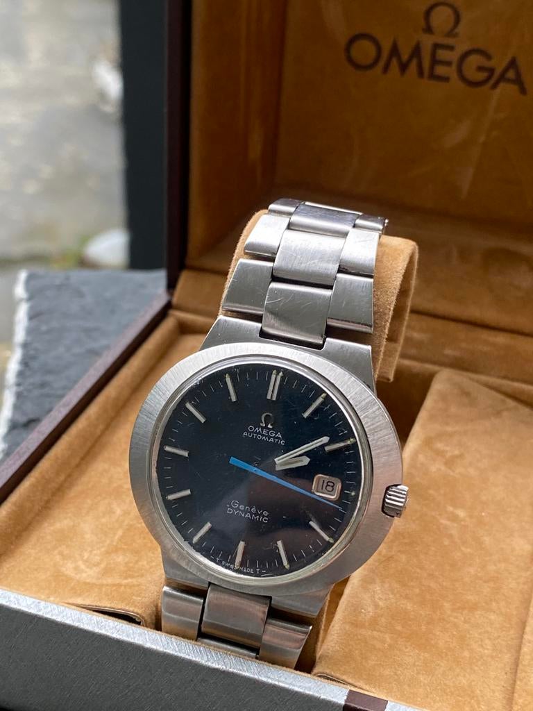Omega Dynamic Automatic + boîtier Omega, Montre-bracelet, Enlèvement ou Envoi, Acier, Utilisé