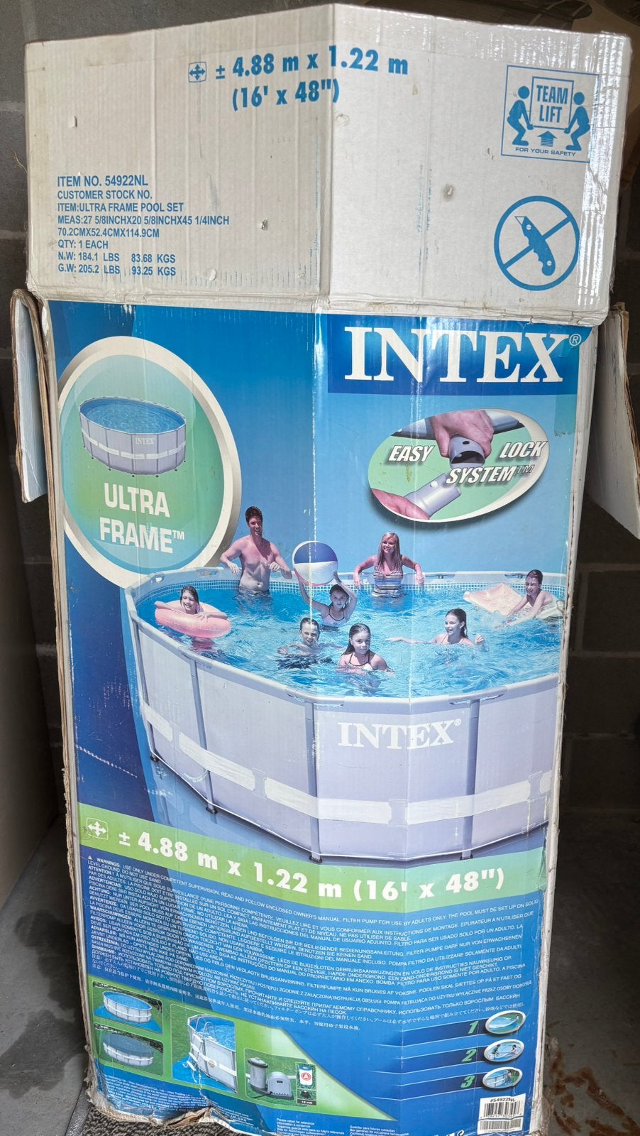 Piscine intex, 300 cm ou plus, Rond, Comme neuf, Enlèvement