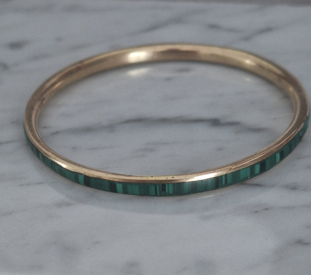 Bracelet malachite, Enlèvement, Comme neuf, Vert, Autres matériaux