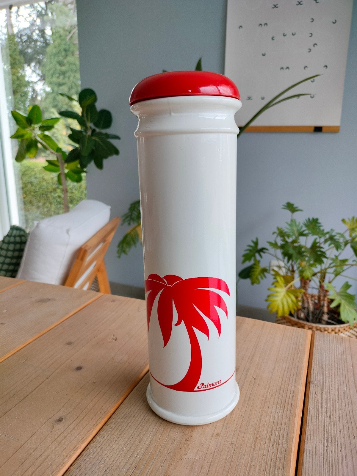 Decoratieve Pasta voorraad pot, dik glas met plastiek deksel, Antiek en Kunst, Ophalen