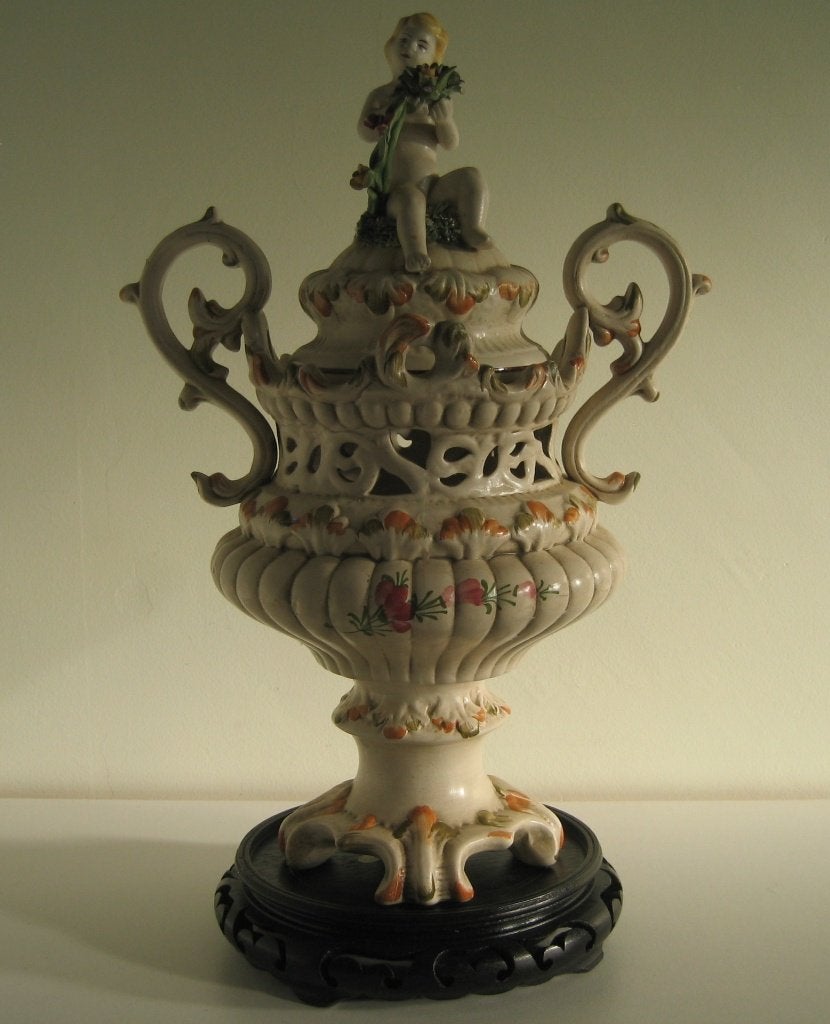 Vase décoratif et couvercle - 8108, Antiquités & Art, Enlèvement