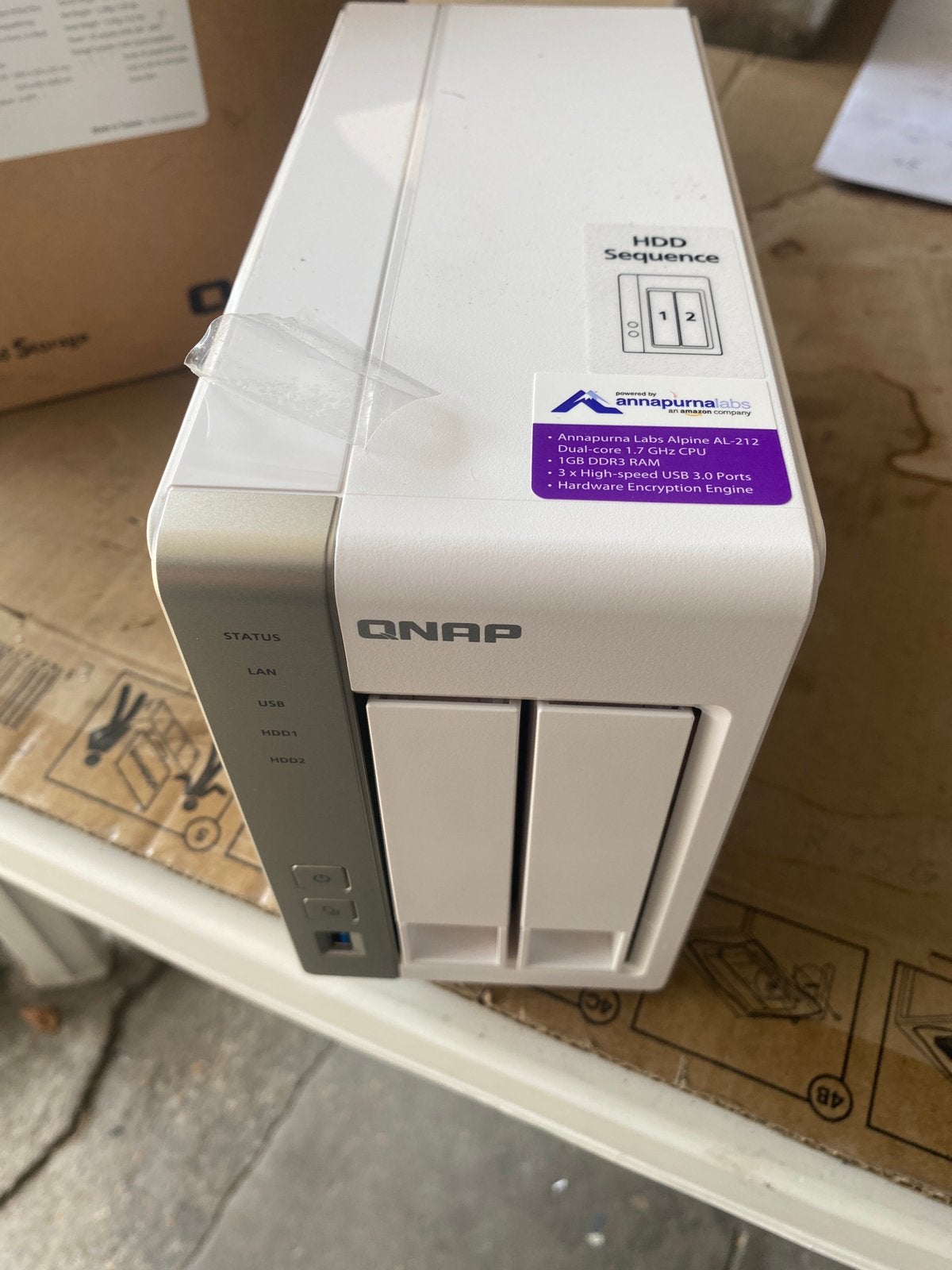 Serveur NAS QNAP 2 TS 231P / 2 disque de 2T voir description, Computers en Software, NAS, Ophalen, Zo goed als nieuw