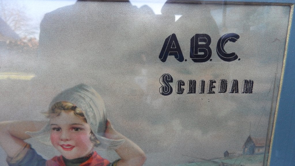 Affiche - Publicité de Genever Schiedam datant de 1900, Enlèvement ou Envoi