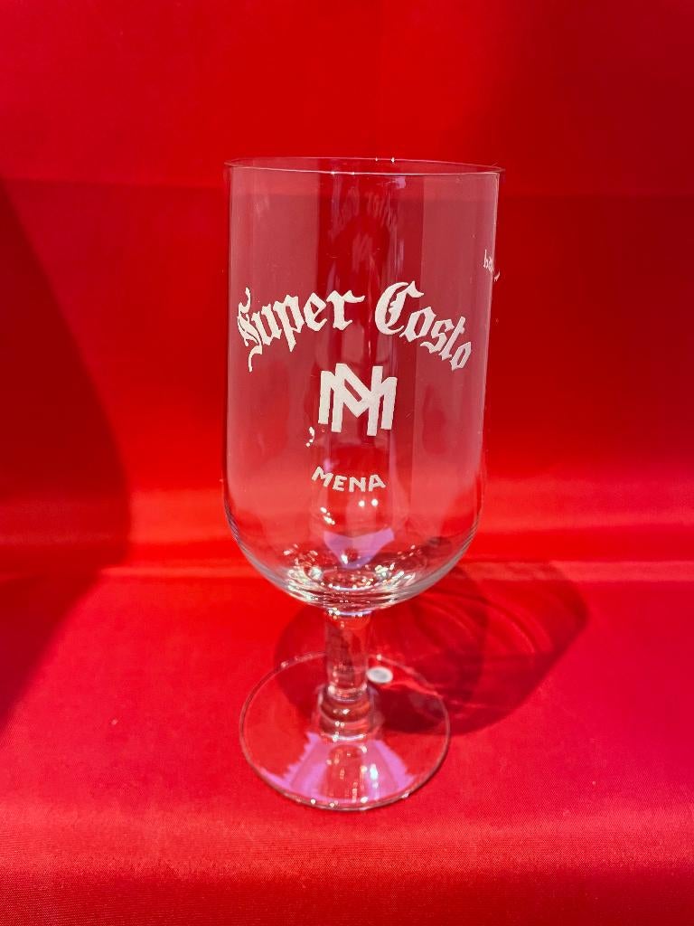 bierglas Super Costa Mena 25cl, Verzamelen, Ophalen of Verzenden, Gebruikt, Bierglas