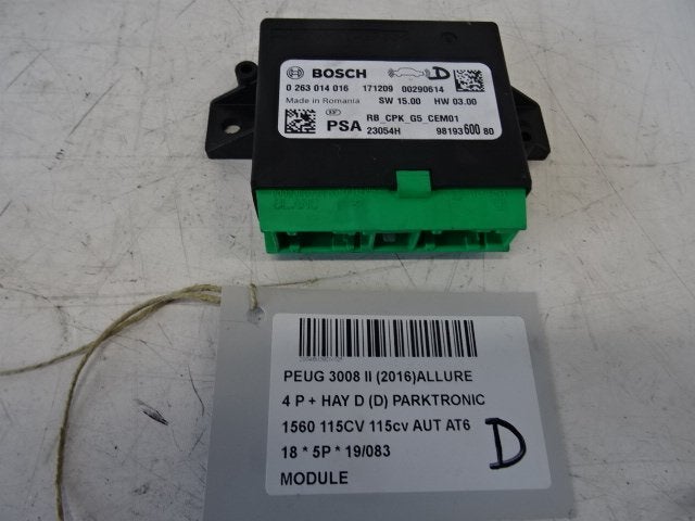 UNITE ELECTRONIQUE 3008 II (M4 / MC / MJ / MR) (9819360080), Kontakt-peugeot@peugeot.com, Utilisé, Peugeot Deutschland GmbH, Bahnhofsplatz
65423  Rüsselsheim, DE