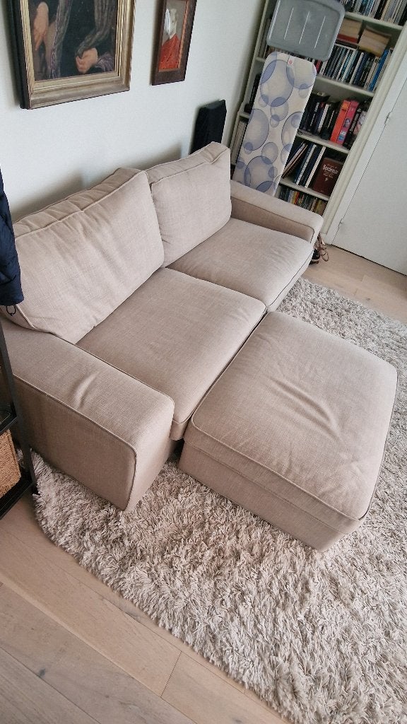 Top deal : canapé 3 places kivik + repose-pieds + livraison, Enlèvement ou Envoi, 200 à 250 cm, Banc droit, Comme neuf