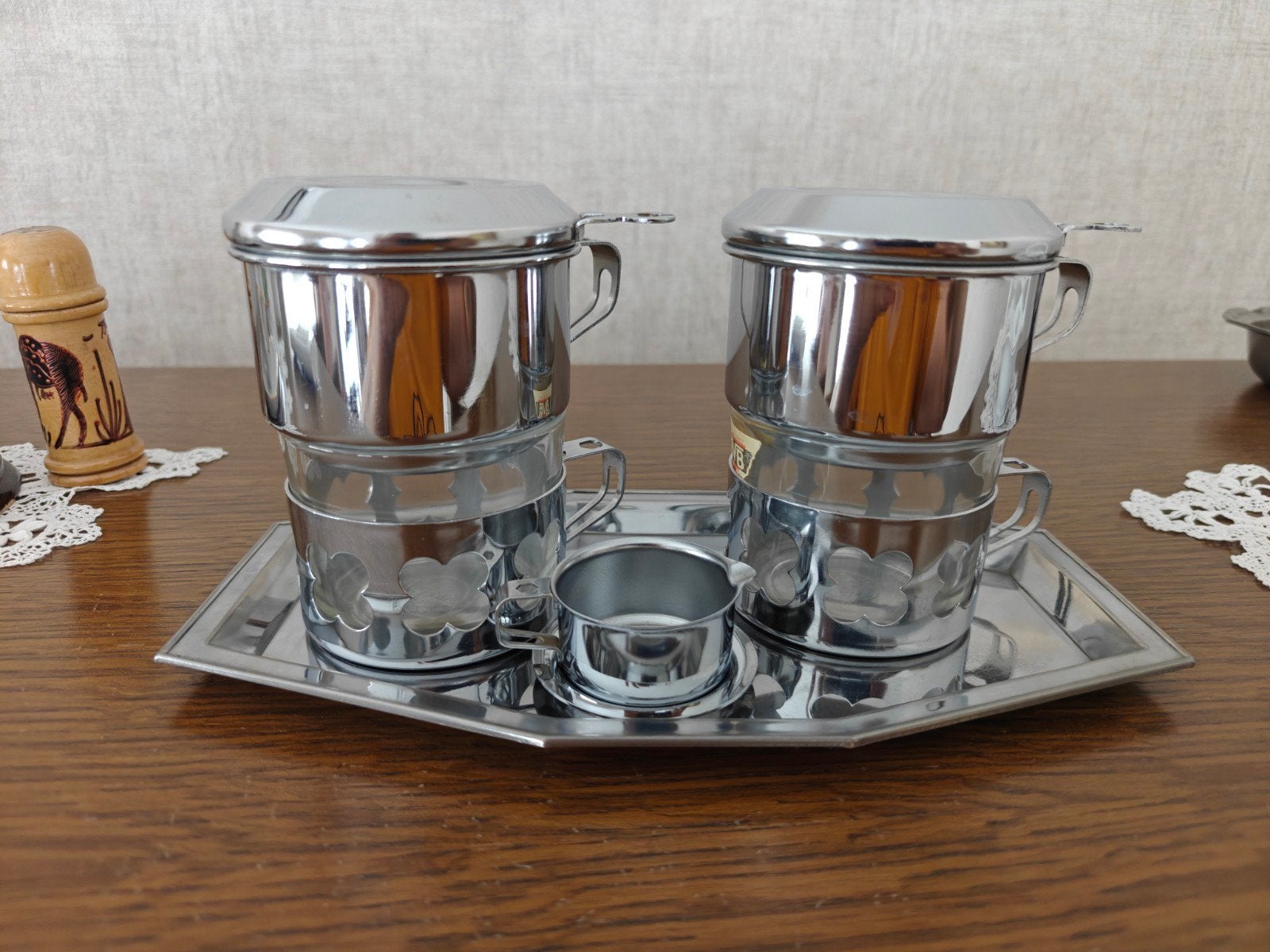 Vintage Durobor Eenkops Koffiefilter Set (2-persoons) met Di, Enlèvement