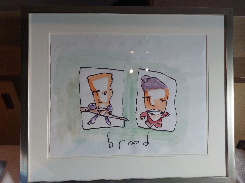tekening Herman BRood, Gesigneerd, Ophalen of Verzenden, Personages en Fantasiefiguren, Overige techniek