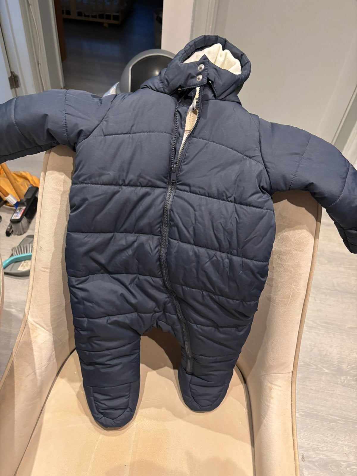 Combi-pilote matelassée unie pour bébé, Enlèvement, Neuf, Autres tailles, Bleu