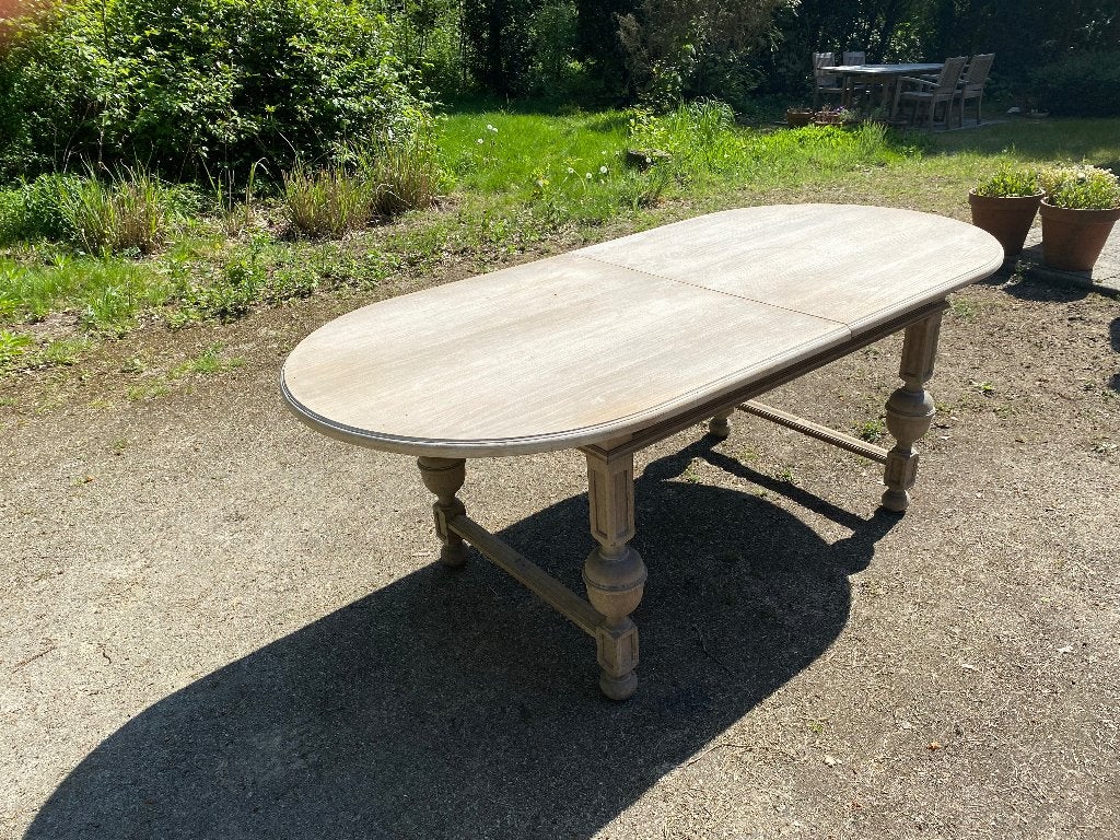 Eikenhouten Tafel gezandstraald, Huis en Inrichting, Tafels | Eettafels, Ophalen, Eikenhout, 50 tot 100 cm, Zo goed als nieuw