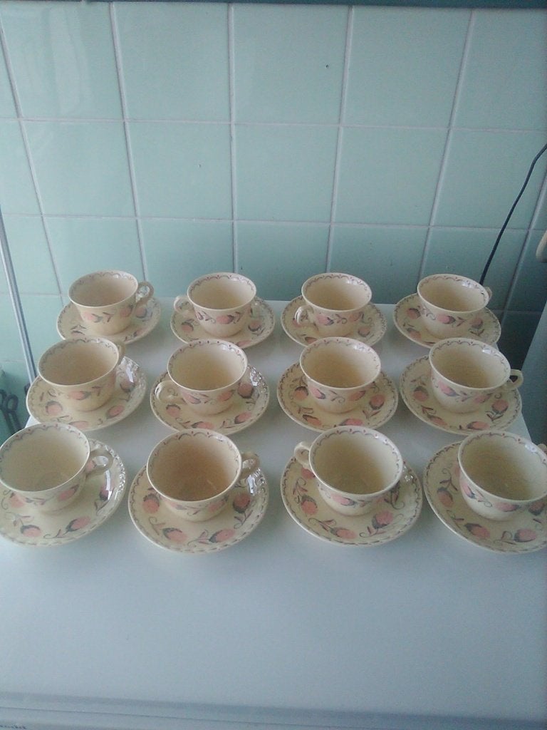 12 Delig British Servies AFHALING LEES BESCHRIJVING, Ophalen, Gebruikt, Overige merken, Landelijk/Boerenbont