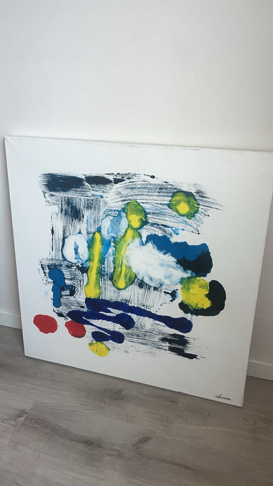 Abstract Kunstwerk, Antiek en Kunst, Kunst | Schilderijen | Abstract, Ophalen of Verzenden
