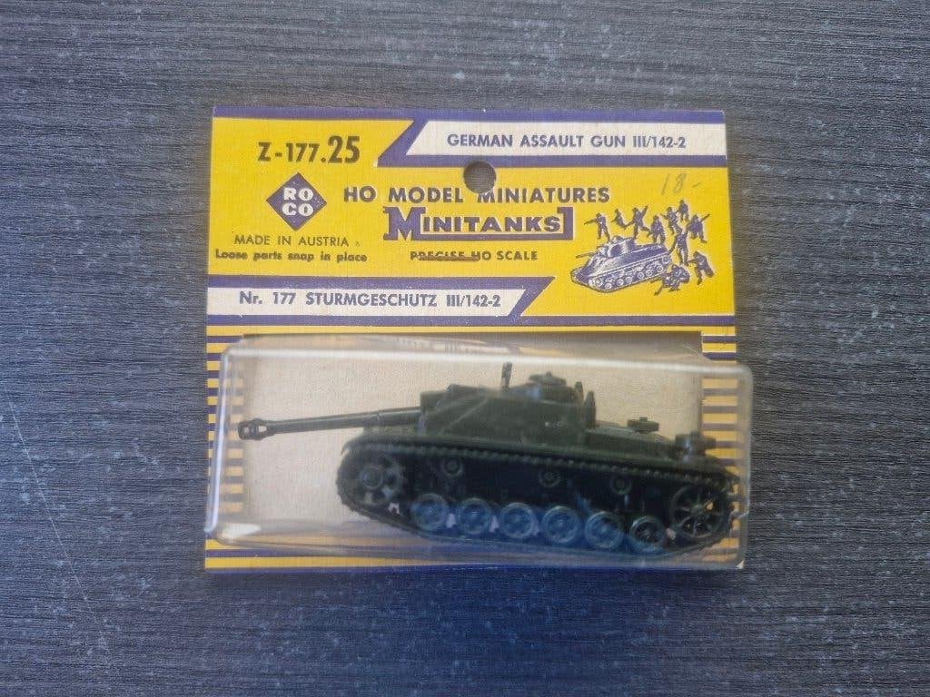 Roco Minitanks HO/OO German Sturmgeschütz III/142-2, Overige merken, Nieuw, Ophalen of Verzenden, Tank