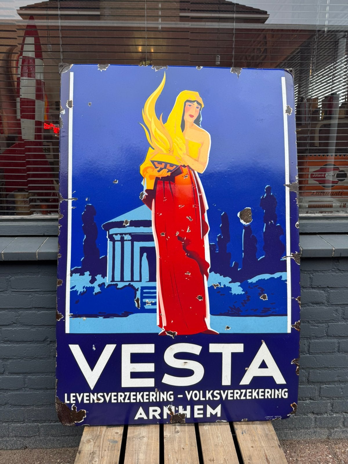 VESTA emaille reclamebord XL, Ophalen, Reclamebord, Gebruikt, .