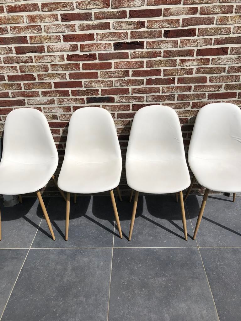 Set van 4 stoelen Maisons du Monde, Huis en Inrichting, Ophalen, Overige materialen, Gebruikt, Wit