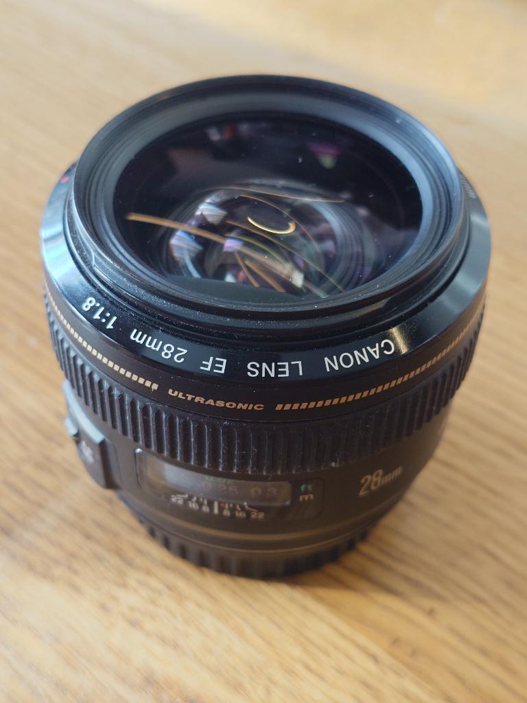 Canon EF 28mm 1.8, Enlèvement ou Envoi, Comme neuf, Lentille standard