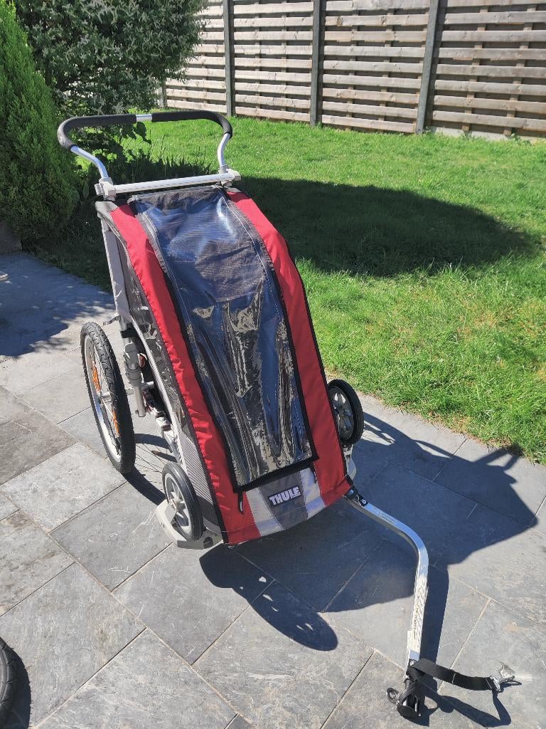thule chariot cougar, Fietsen en Brommers, Ophalen, Gebruikt, Opvouwbaar, 20 tot 40 kg