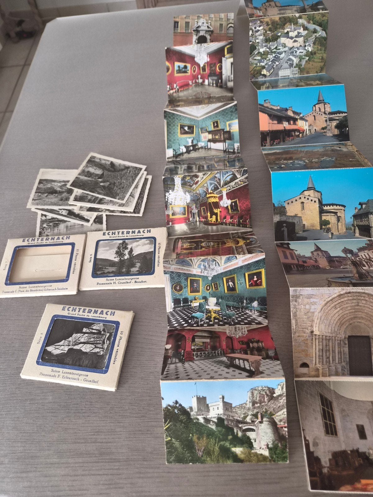 5x souvenir foto in enveloppe, Collections, Cartes postales | Étranger, Enlèvement ou Envoi, 1940 à 1960, Non affranchie, France