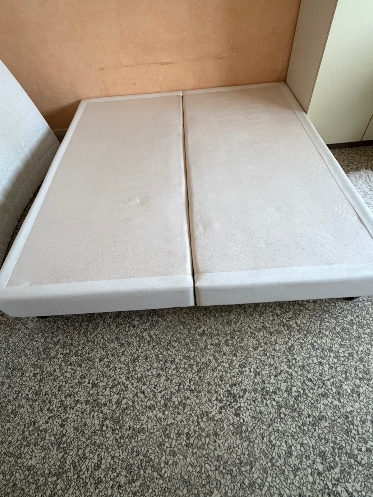 Boxspring, Maison & Meubles, Enlèvement, Utilisé, 180 cm, Blanc