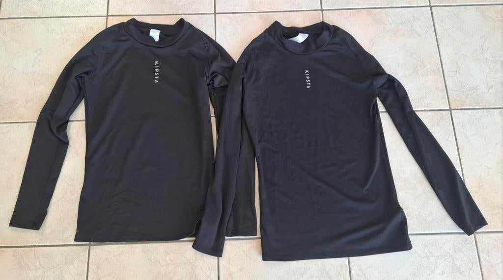 2 thermische shirts Kipsta Decathlon maat 152 of 12 jaar, Kinderen en Baby's, Kinderkleding | Maat 152, Zo goed als nieuw, Jongen