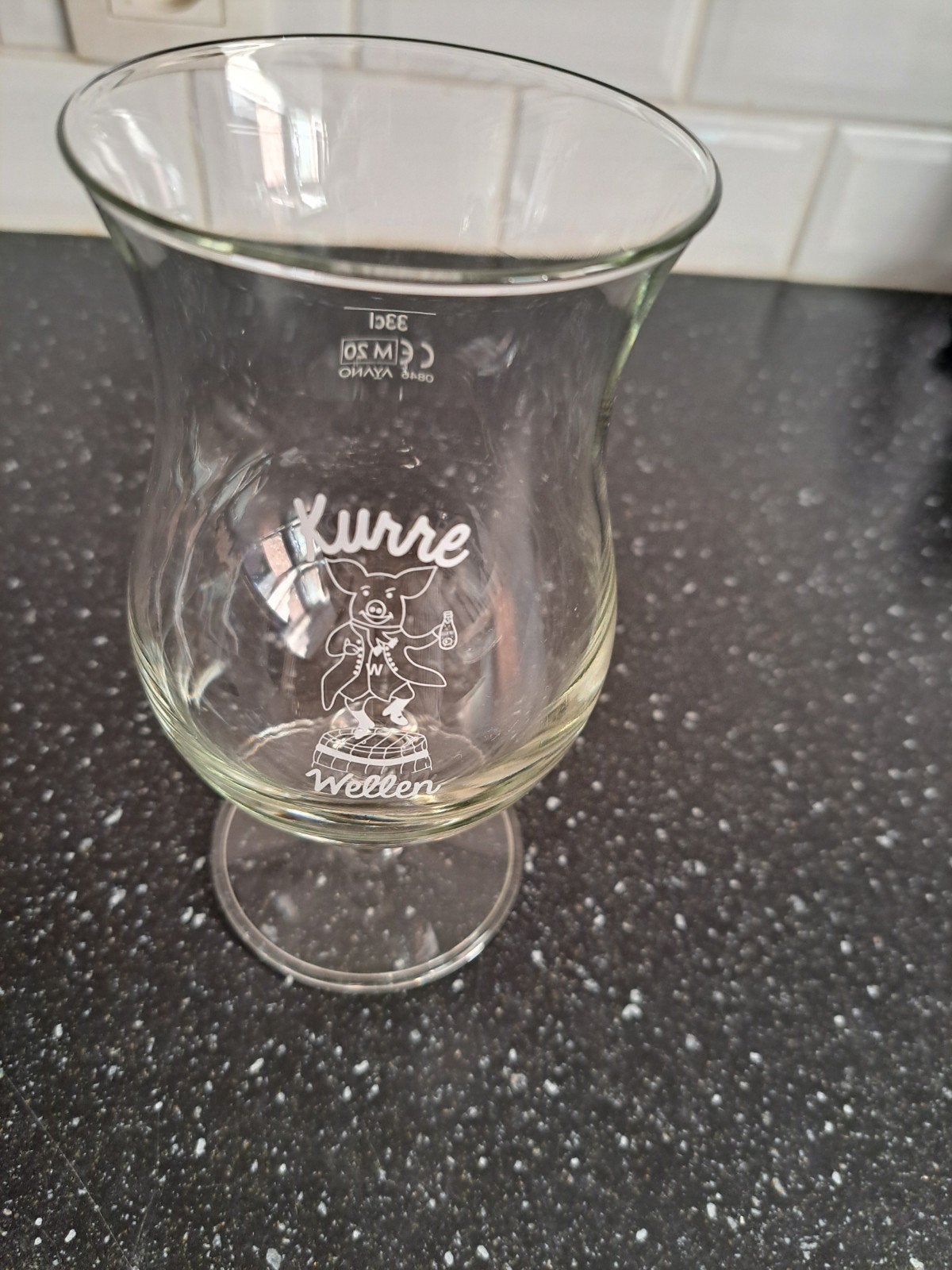 Kurre Wellen bierglas 33cl, Ophalen of Verzenden, Bierglas