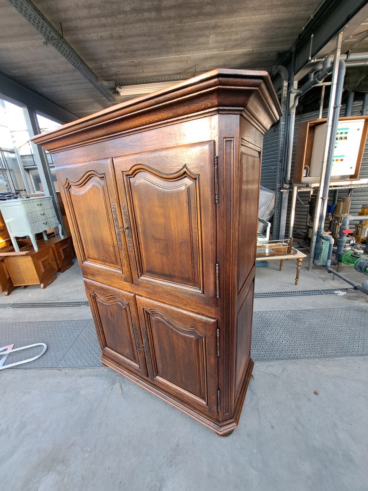 Sfeervolle eiken TV-kast / barkast – Levering mogelijk, Gebruikt, 100 tot 150 cm, Eikenhout, Ophalen of Verzenden
