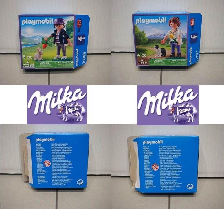 Playmobil Milka 2 Sets, Ophalen, Zo goed als nieuw, Complete set