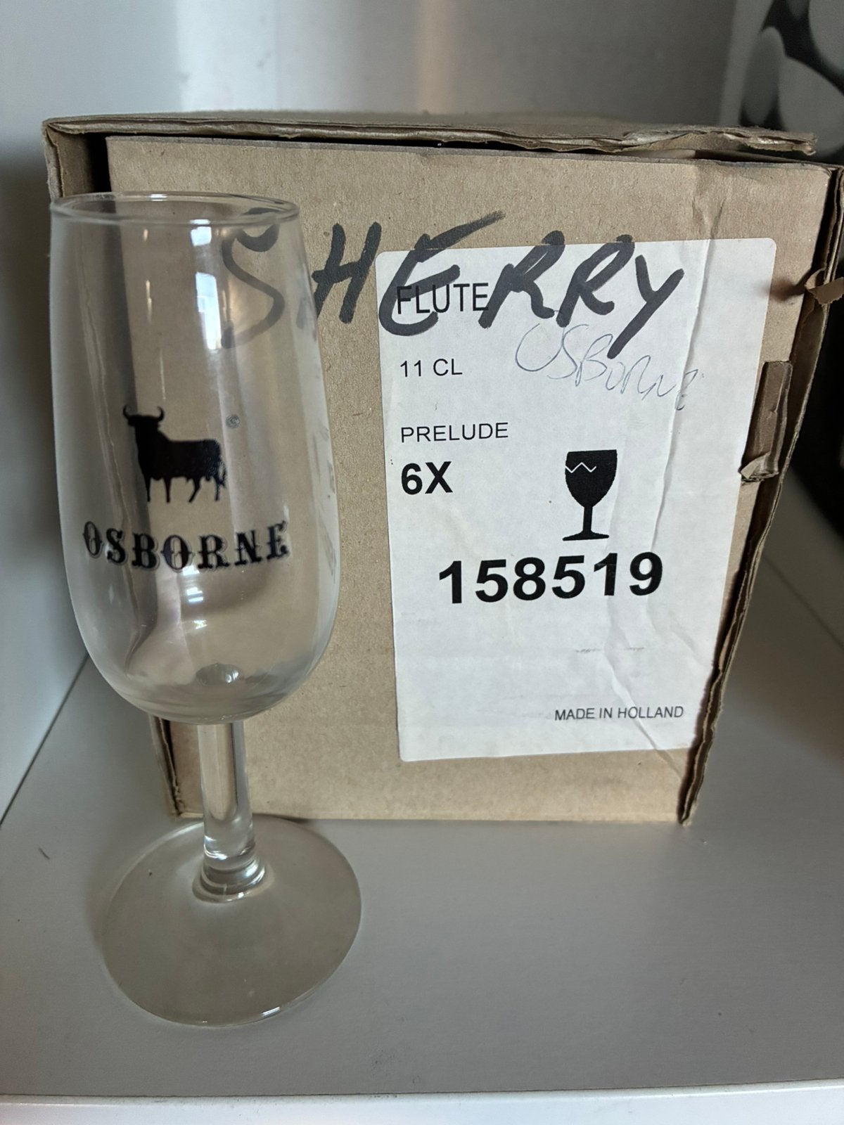 6x Originele Osborne Sherry / Porto Glazen (11 cl), Ophalen of Verzenden, Nieuw