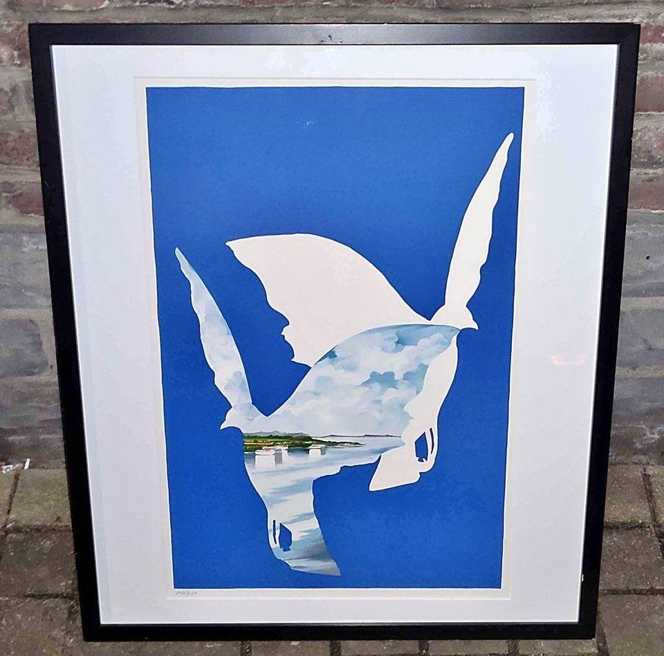 Lithographie colombe signe denoel, Enlèvement ou Envoi, Lithographie